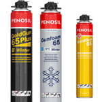 PENOSIL GoldGun 65 Plus Winter, пистолетная монтажная пена для профессионалов, 875 ml